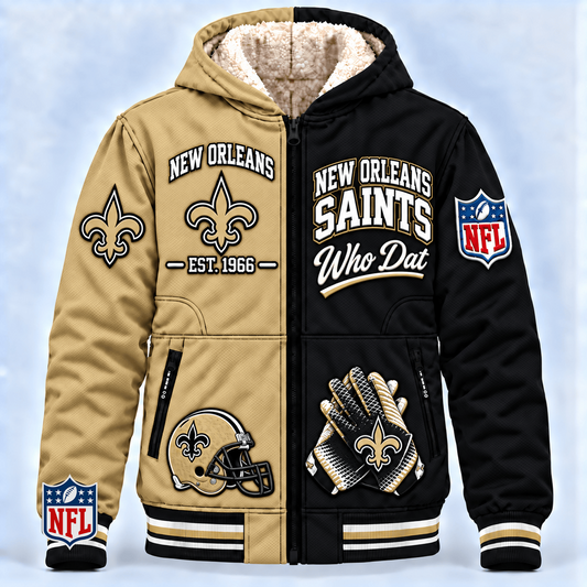 NO x NFL Hooded Varsity Bomber Jacket