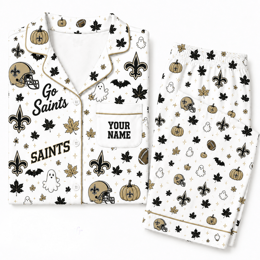 NOS x NFL Halloween Personalized Set Long Pajamas