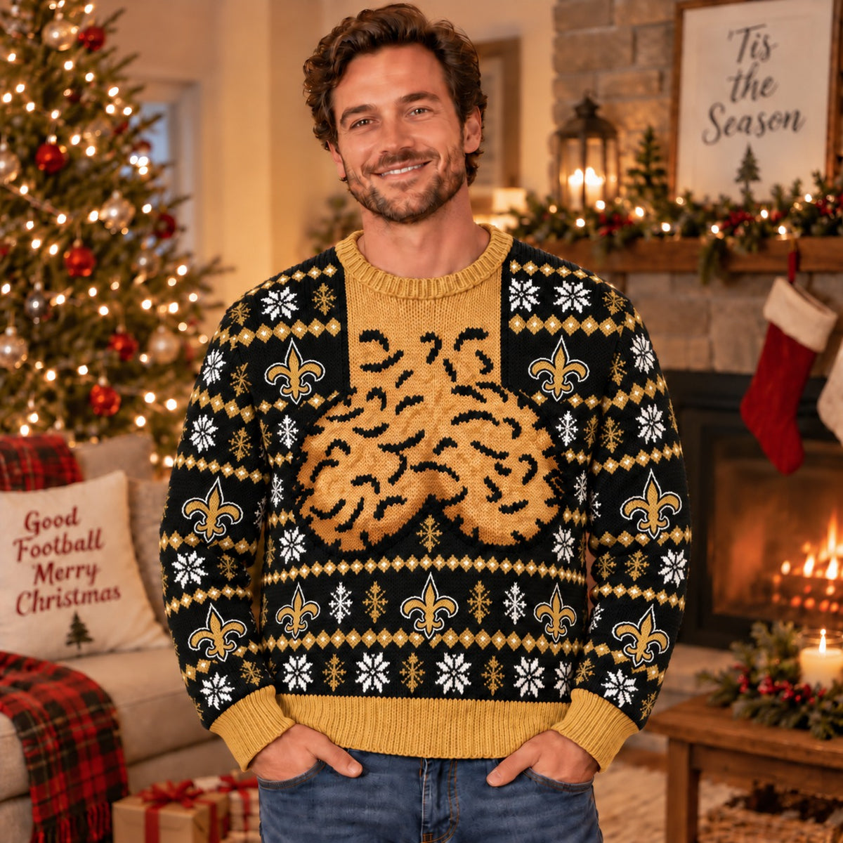 NOS x NFL Ugly Sweatshirt Funny For Fan