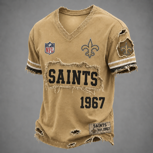 NO x NFL LUXURY V-Neck T-Shirt 3005 DatND DVT