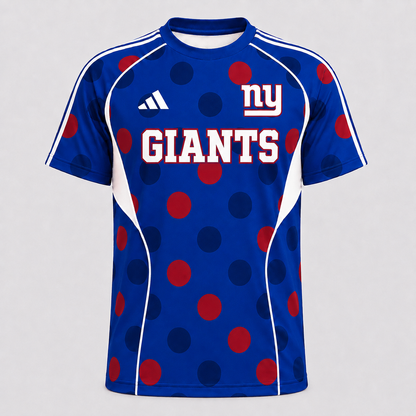 NYG Premium NFL Game Day Polka Dot Sports Jersey Shirt