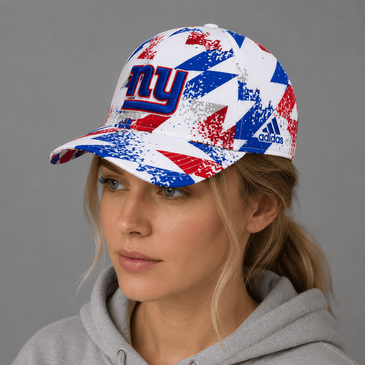 NYG Premium NFL Sports Fan Geometric Pattern Baseball Cap