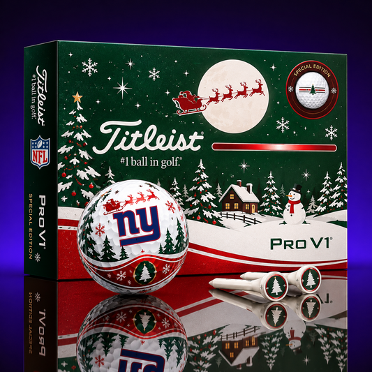 NYG x NFL PERSONALIZED GOLF BALL LIMITED EDITION CHRISTMAS V2