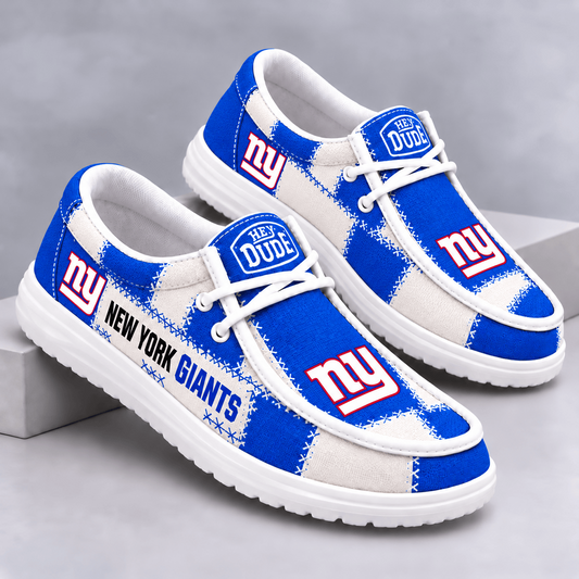 NYG x NFL Team Logo Patchwork Loafer Shoes