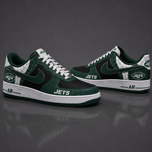 NYJ NFL x Spider Premium AF1 Sneakers Limited Edition Gift for Football Fans
