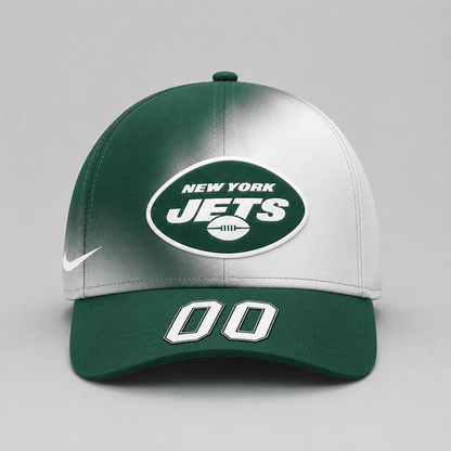 NYJ Premium NFL Custom Name Number Athletic Cap