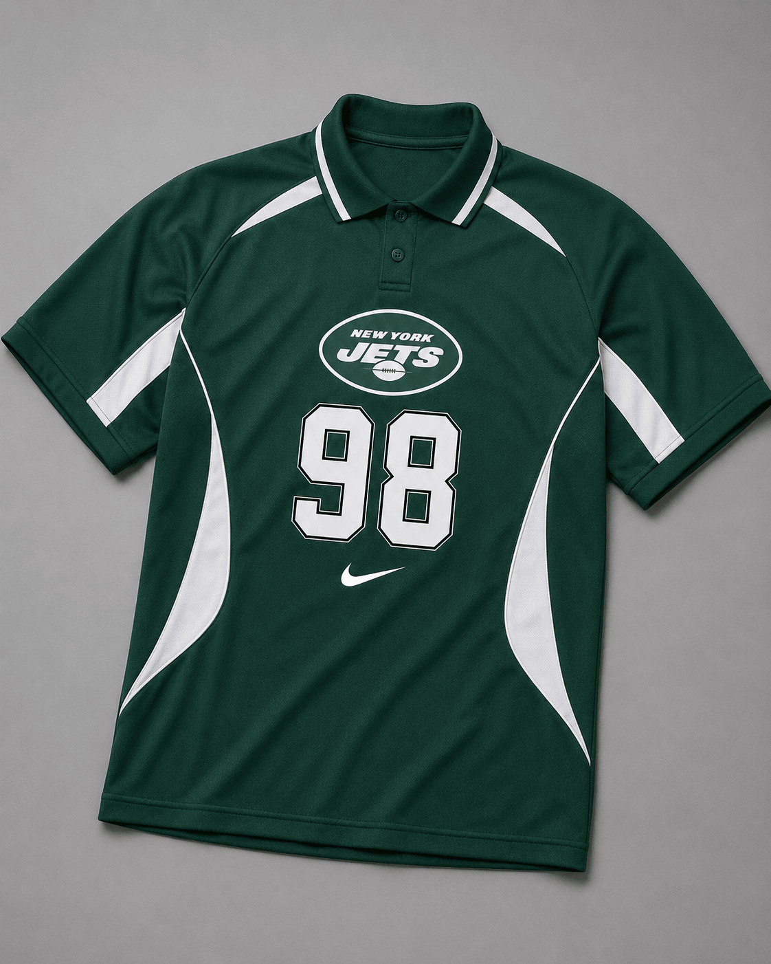 NYJ Premium NFL Custom Number Sports Style Polo Shirt