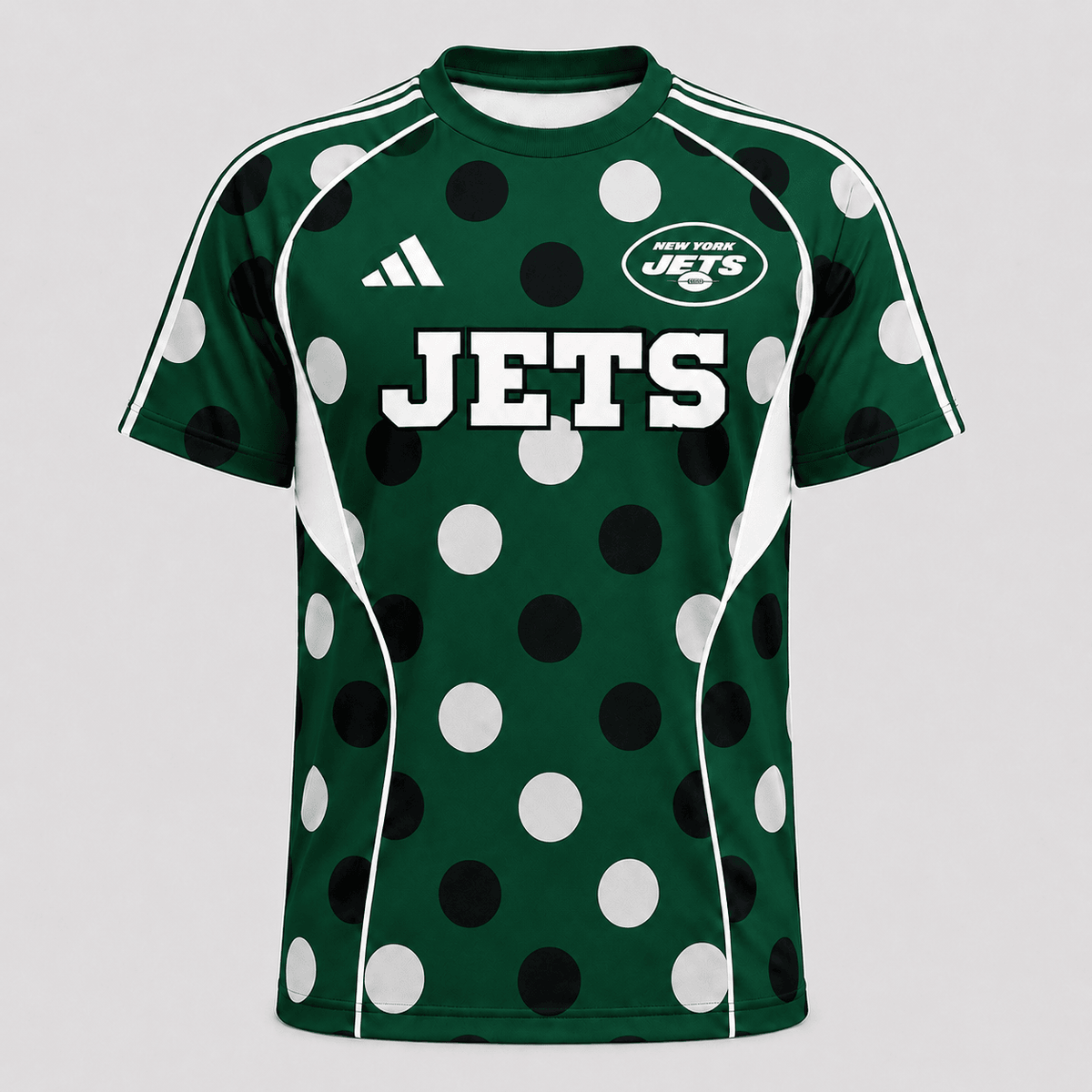 NYJ Premium NFL Game Day Polka Dot Sports Jersey Shirt