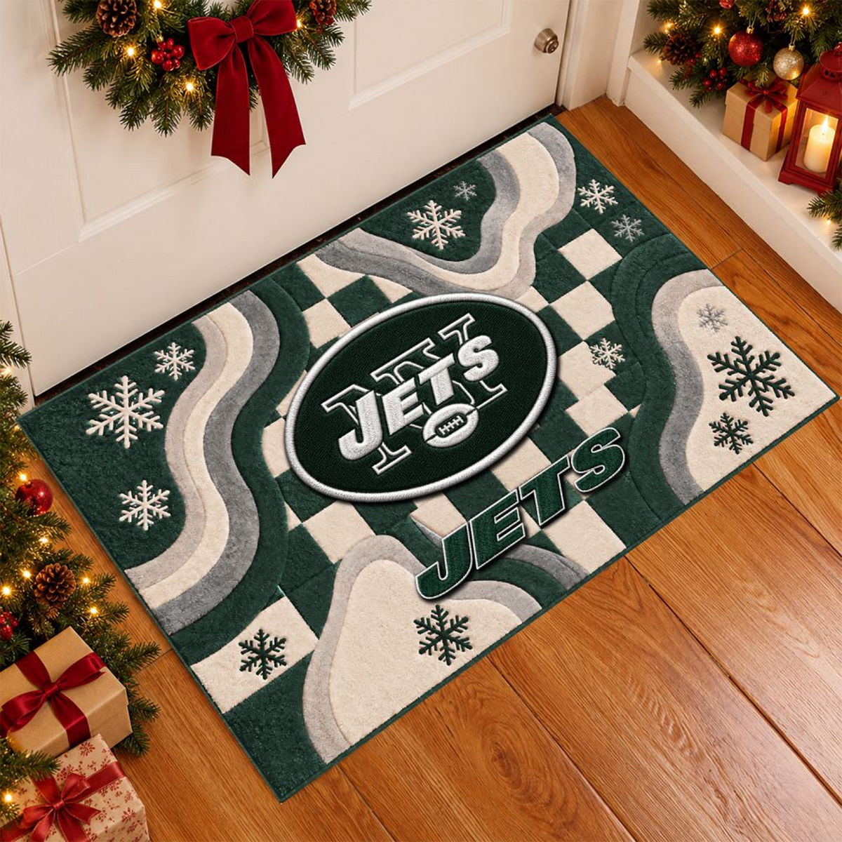 NYJ x NFL Christmas Doormat