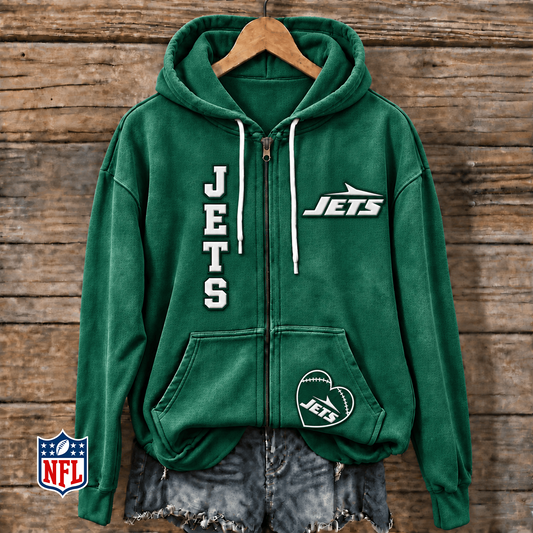 NYJ x NFL Full-Zip Fleece Hoodie
