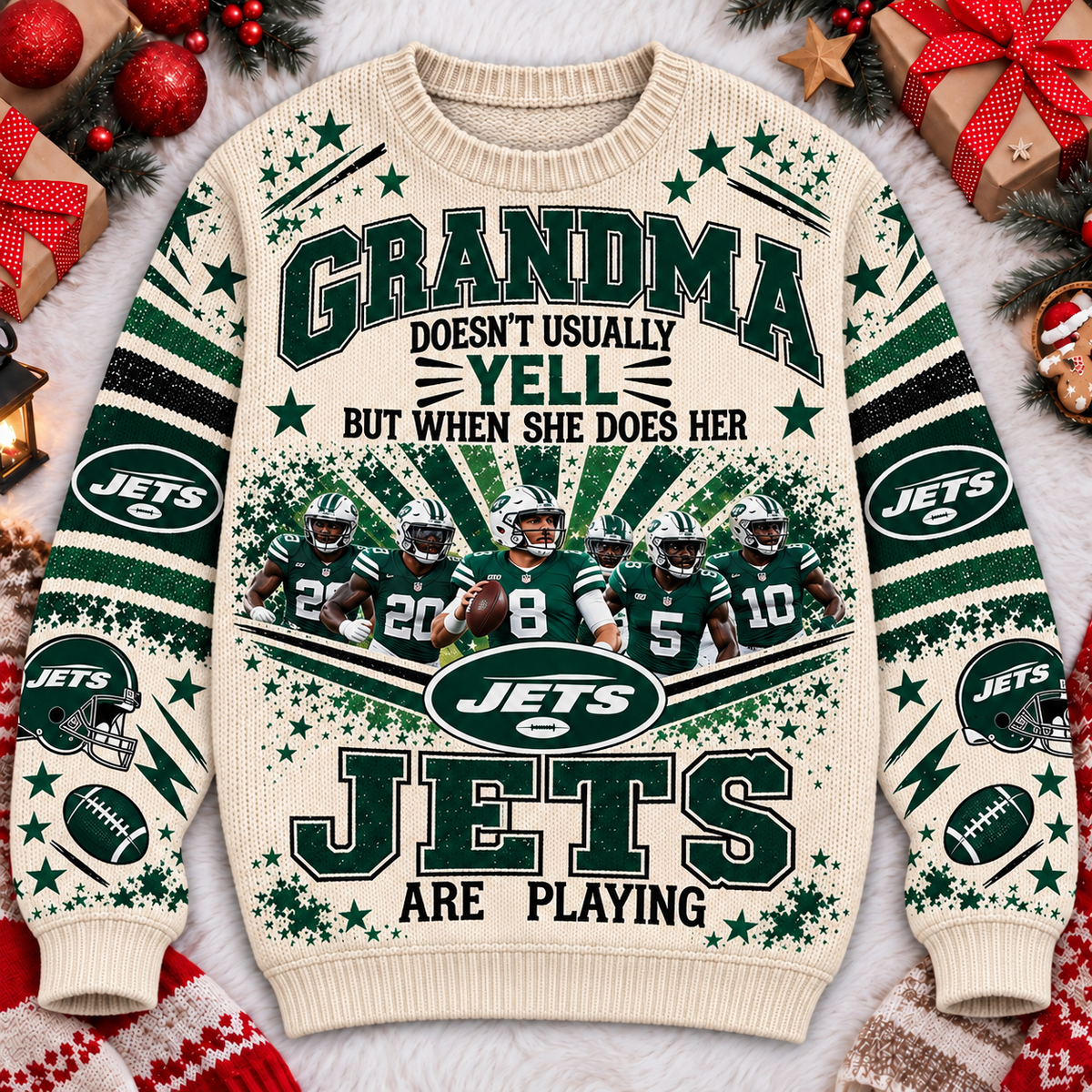 NYJ x NFL Premium V2 Ugly Sweater