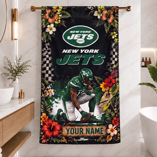 NYJ x NFL Steel Curtain Football Beach Towel