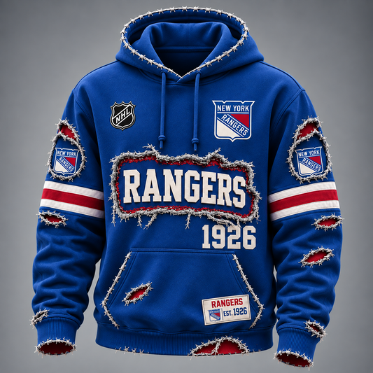 NYR x NHL Distressed Premium Hoodie
