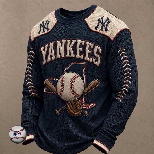 NYY x MLB Baseball Team Embroidered Crewneck Sweatshirt