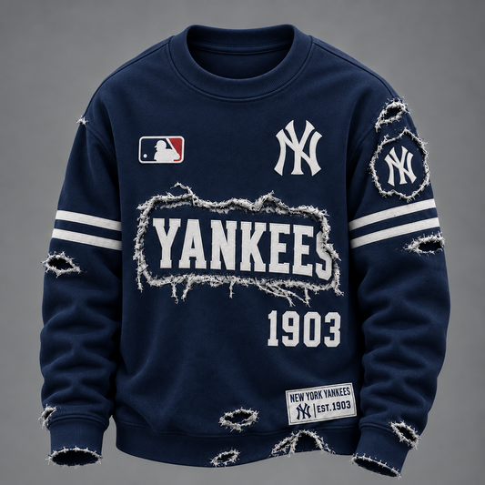 NYY x MLB Distressed Premium SweatShirt