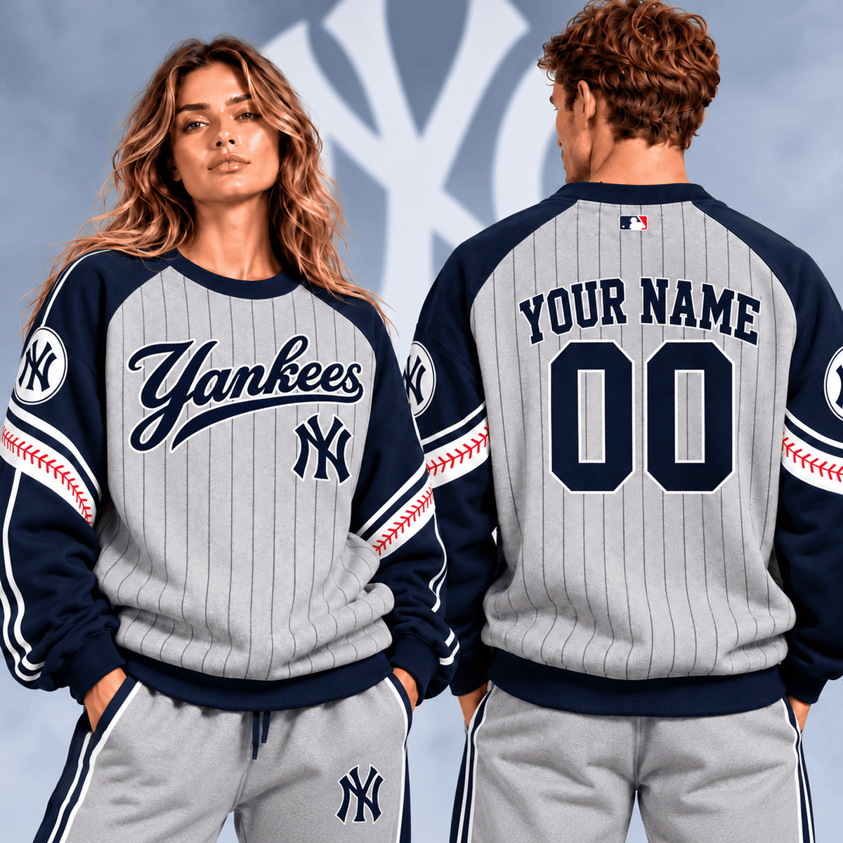 NYY x MLB Personalized Name Sweatshirt