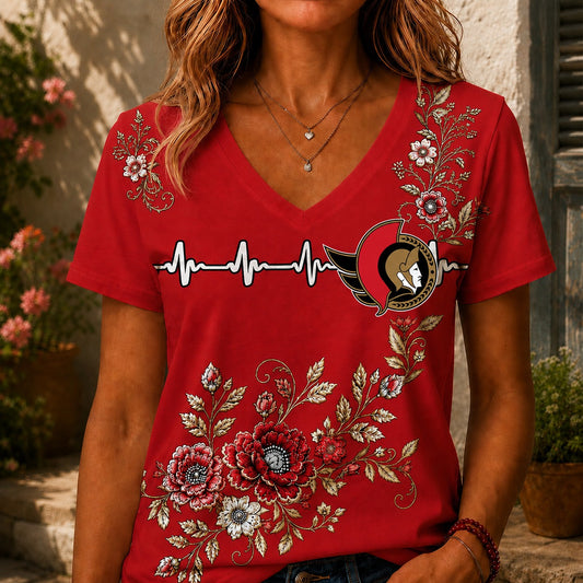 OS x NHL Luxury Women V-Neck Shirt