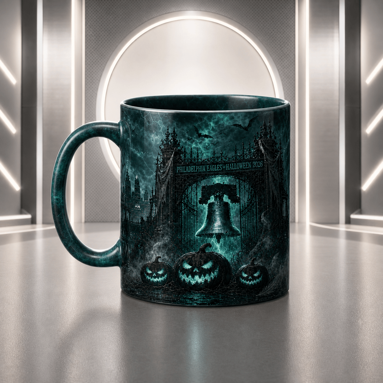 PE Halloween Football Mug – The Frozen Cornfield Spooky Fan Gift DDT