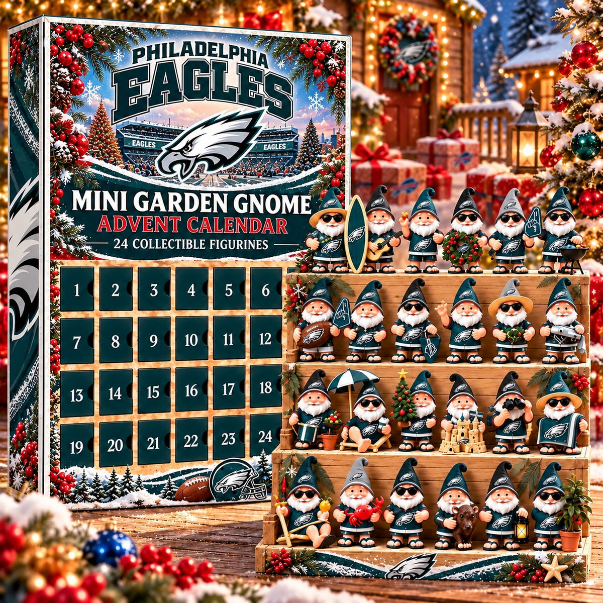 PE x NFL Mini Garden Gnome Advent Calendar