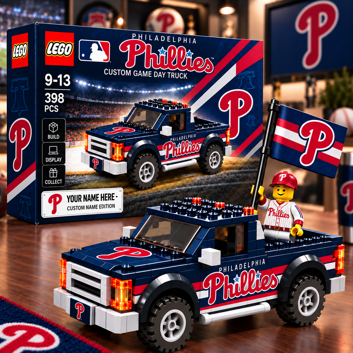 PHI x MLB Building Blocks Truck Toy Set V2