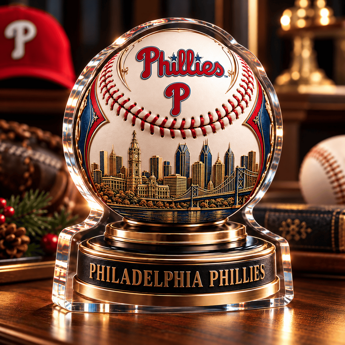 PHI x MLB Personalized Name Acrylic Block Plaque