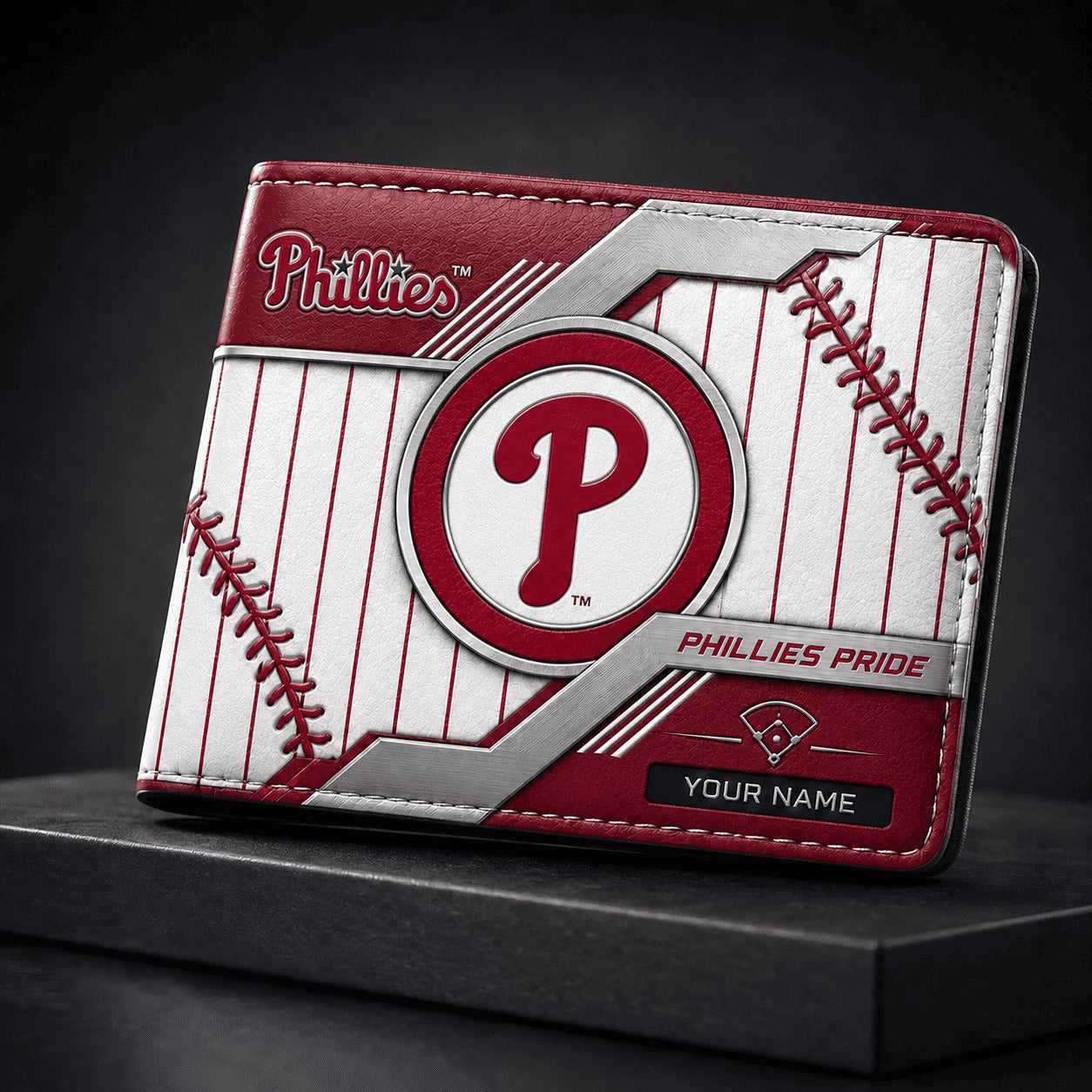 PHI x MLB Premium Men Wallet Luxury Personalized Gift For Fan Men