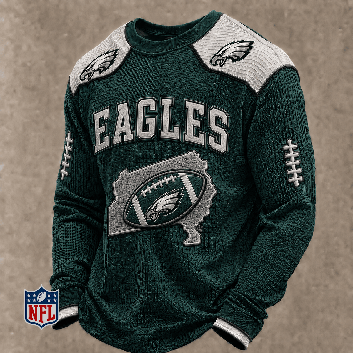 PHI x NFL Baseball Team Embroidered Crewneck Sweatshirt