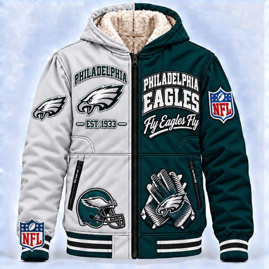 PHI x NFL Hooded Varsity Bomber Jacket