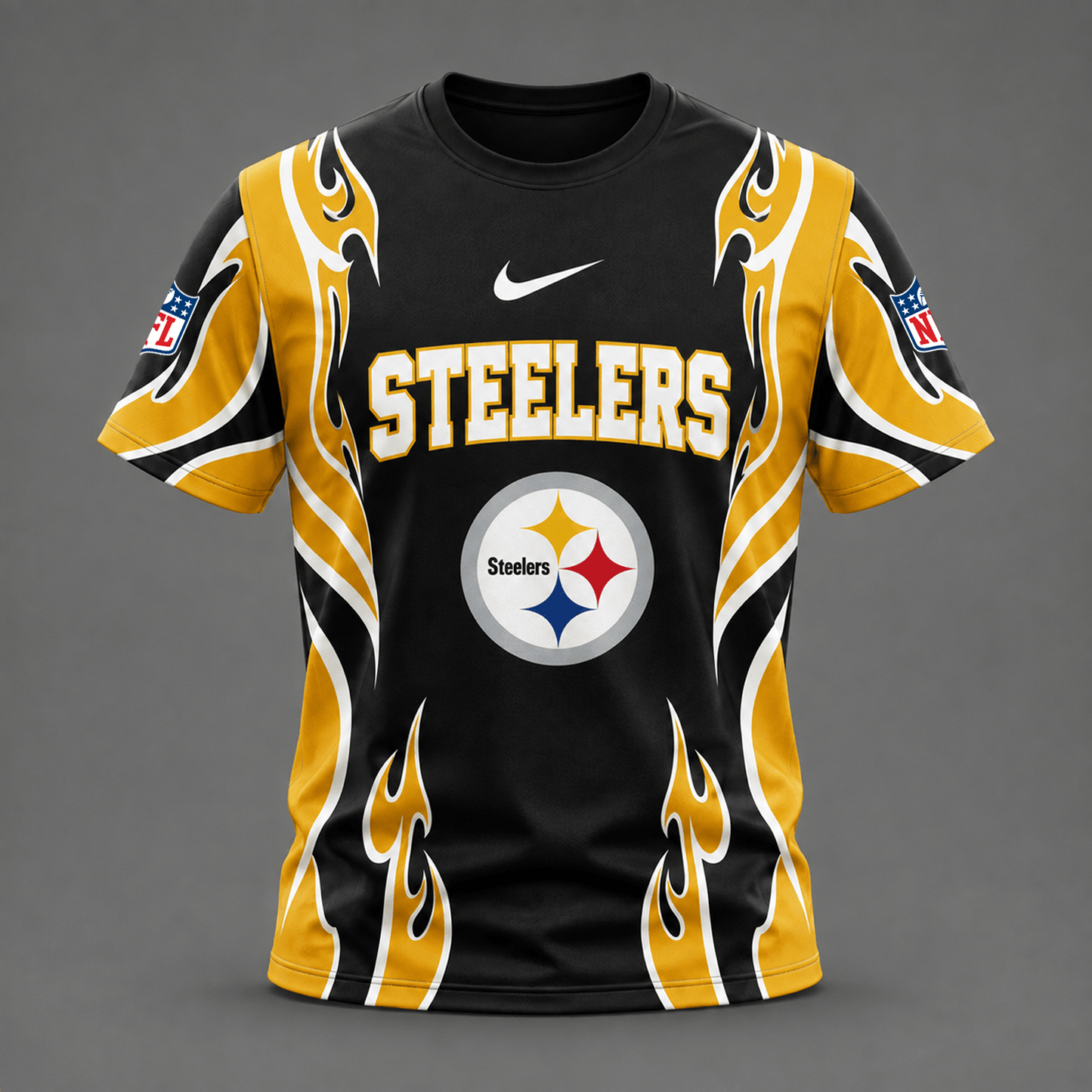 PIT x NFL Premium Football Flame Tribal All Over Print T-Shirt 2208