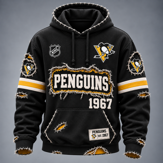 PIT x NHL Distressed Premium Hoodie
