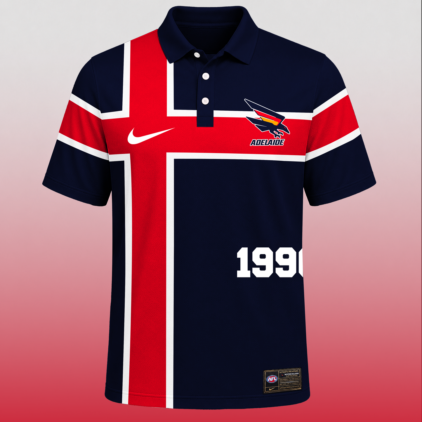 PREMIUM AFL X AC EXCLUSIVE Sporty Cross Stripe Polo Shirt LIMITED EDITION
