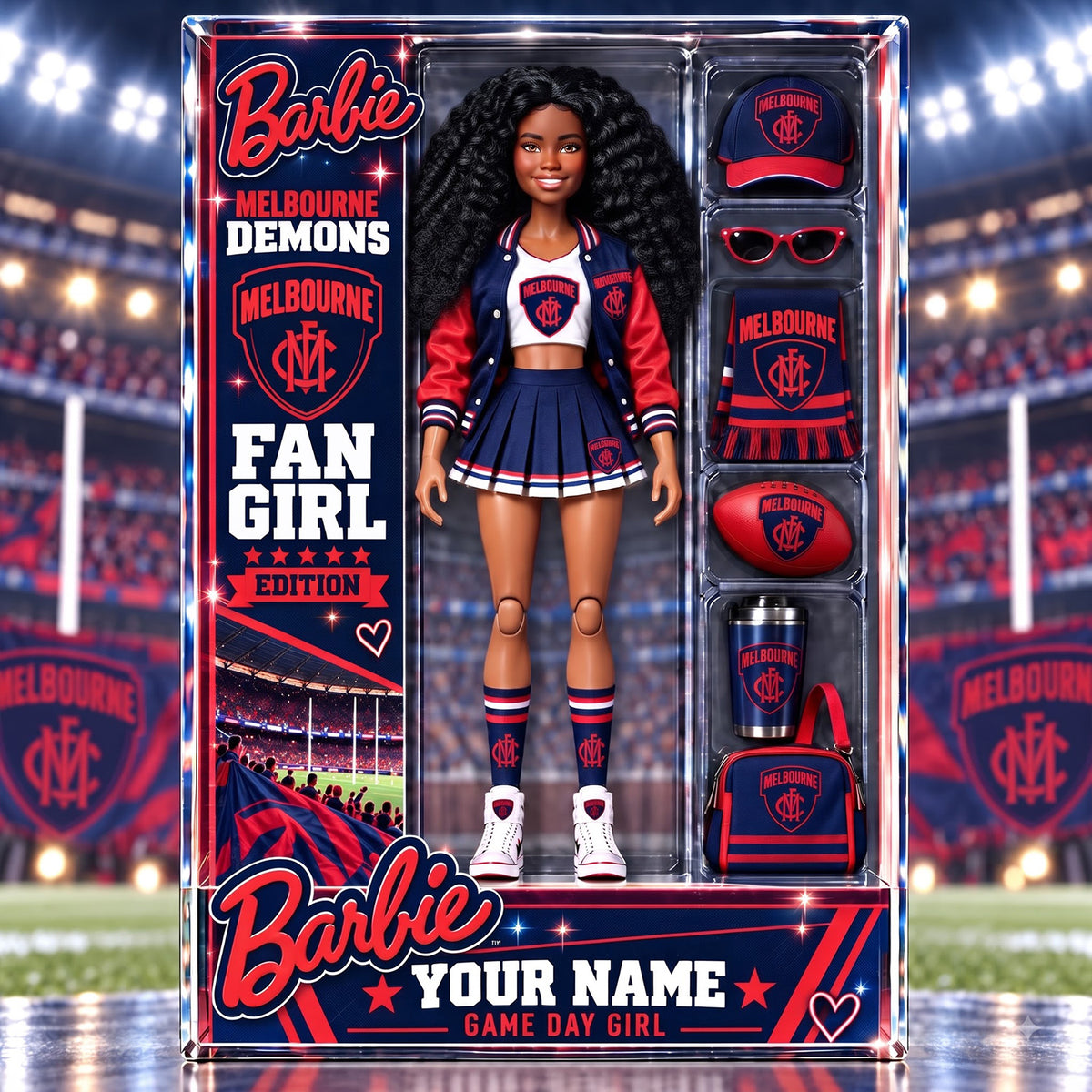 PREMIUM AFL X MEL EXCLUSIVE Barbie Personalized V3 Acrylic Block Plaque Gifts For Fan - Limited Edition