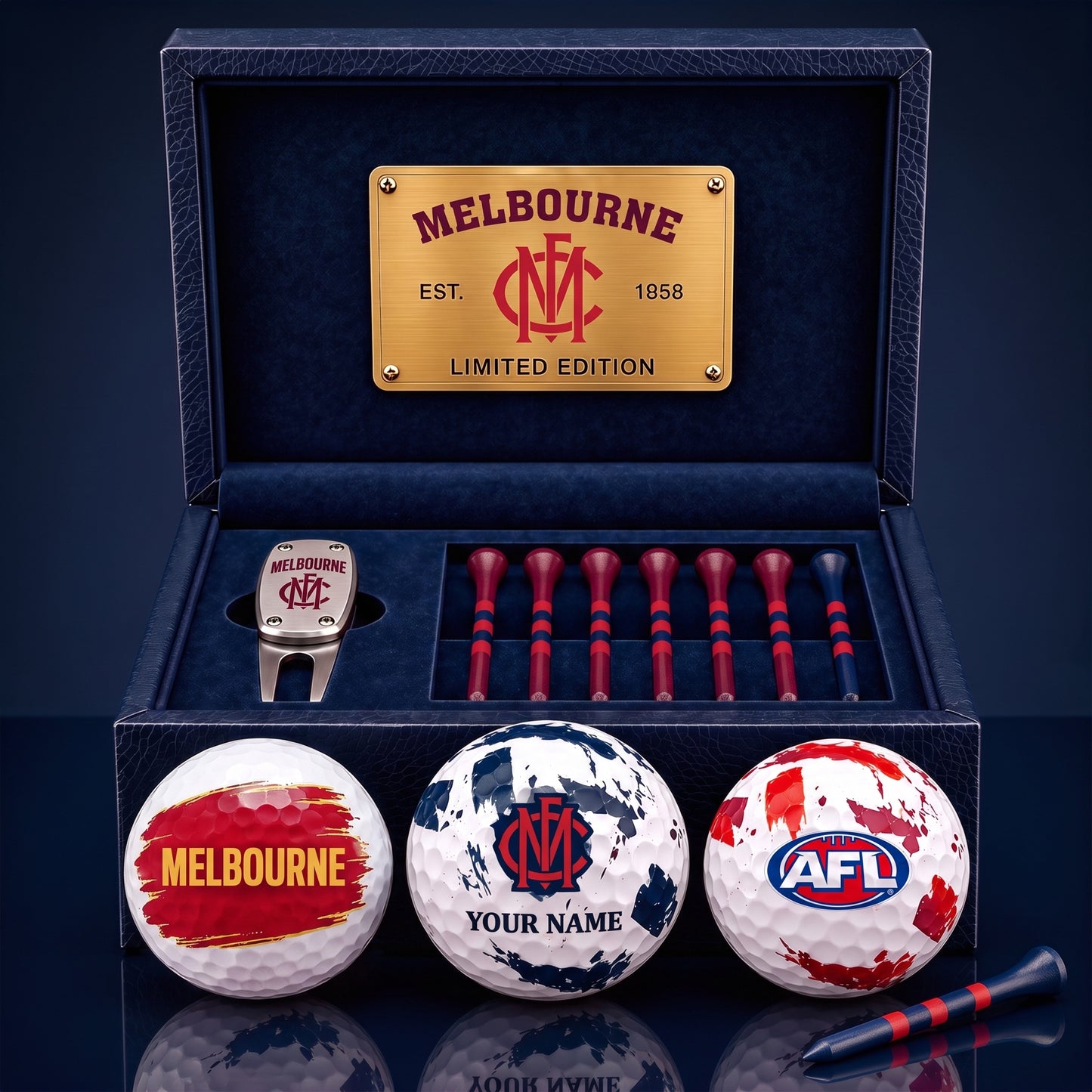 PREMIUM AFL X MEL EXCLUSIVE PERSONALIZED GOLF BALL SET LIMITED EDTION