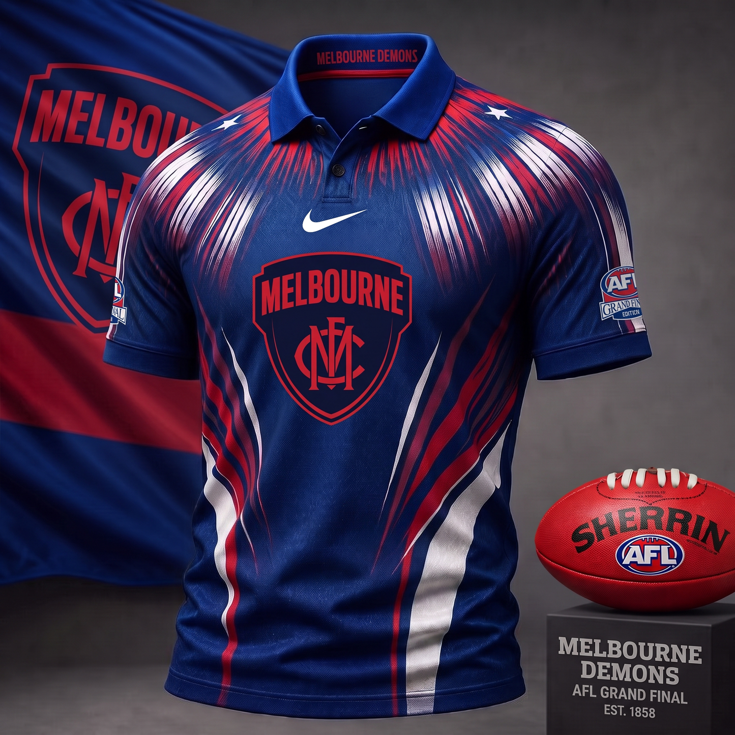 PREMIUM AFL X MEL EXCULISVE COLORFUL POLO SHIRT LIMITED EDITION .jpeg
