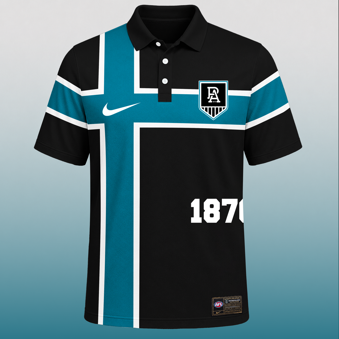 PREMIUM AFL X PA EXCLUSIVE Sporty Cross Stripe Polo Shirt LIMITED EDITION