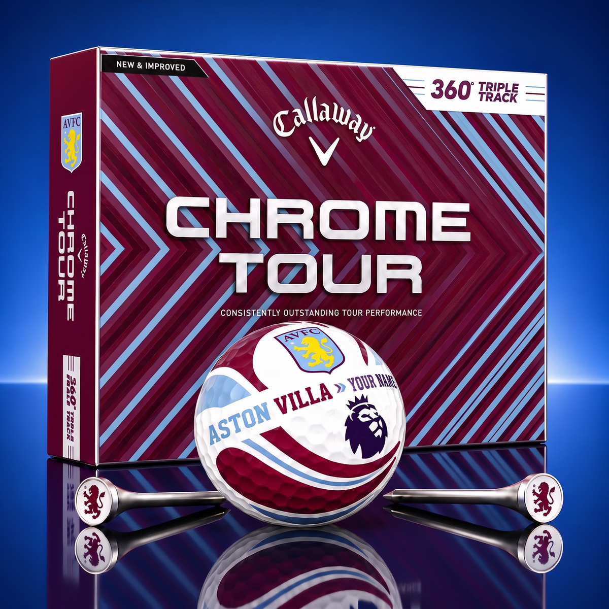 PREMIUM EPL X AV EXCLUSIVE  TOURNAMENT  PERSONALIZED GOLF BALL V30 COLLECTION