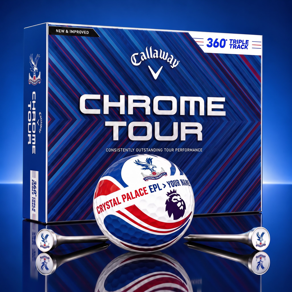 PREMIUM EPL X CP EXCLUSIVE  TOURNAMENT  PERSONALIZED GOLF BALL V30 COLLECTION