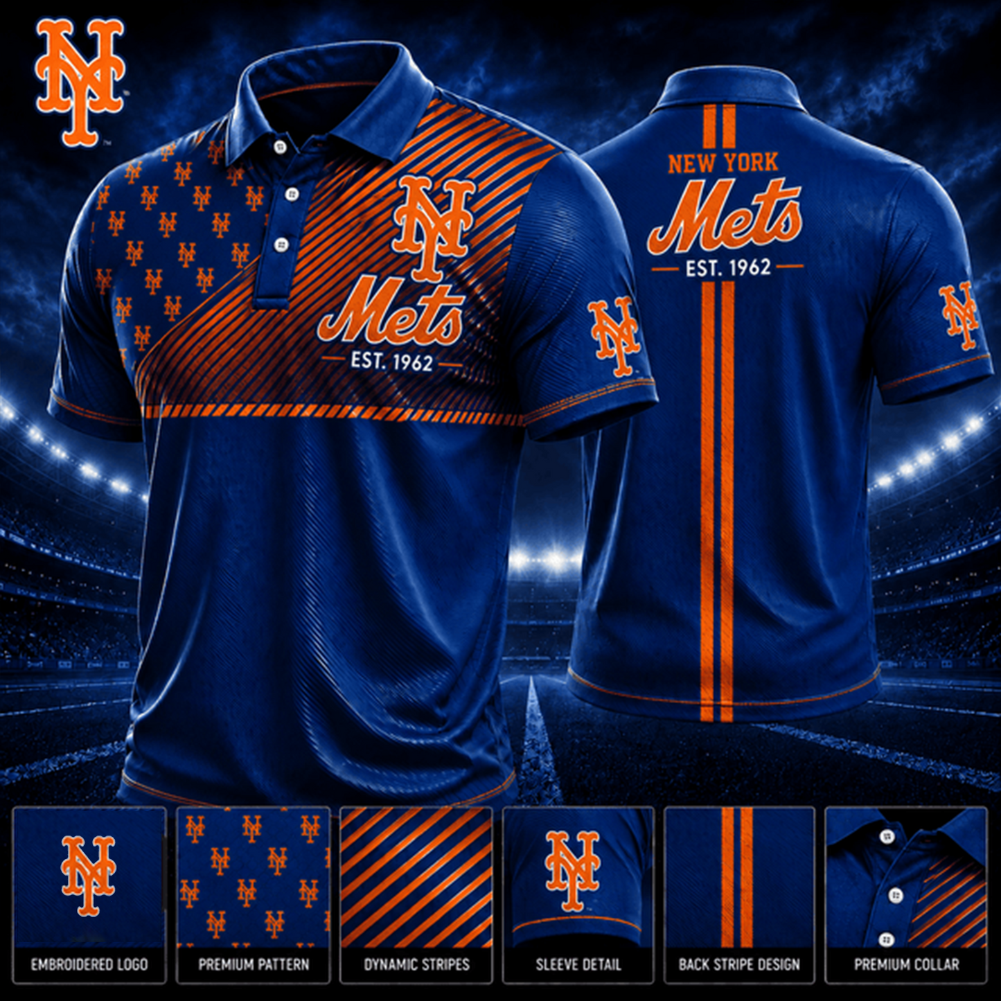 PREMIUM MLB X NYM EXCLUSIVE POLO SHIRT LIMITED EDITION