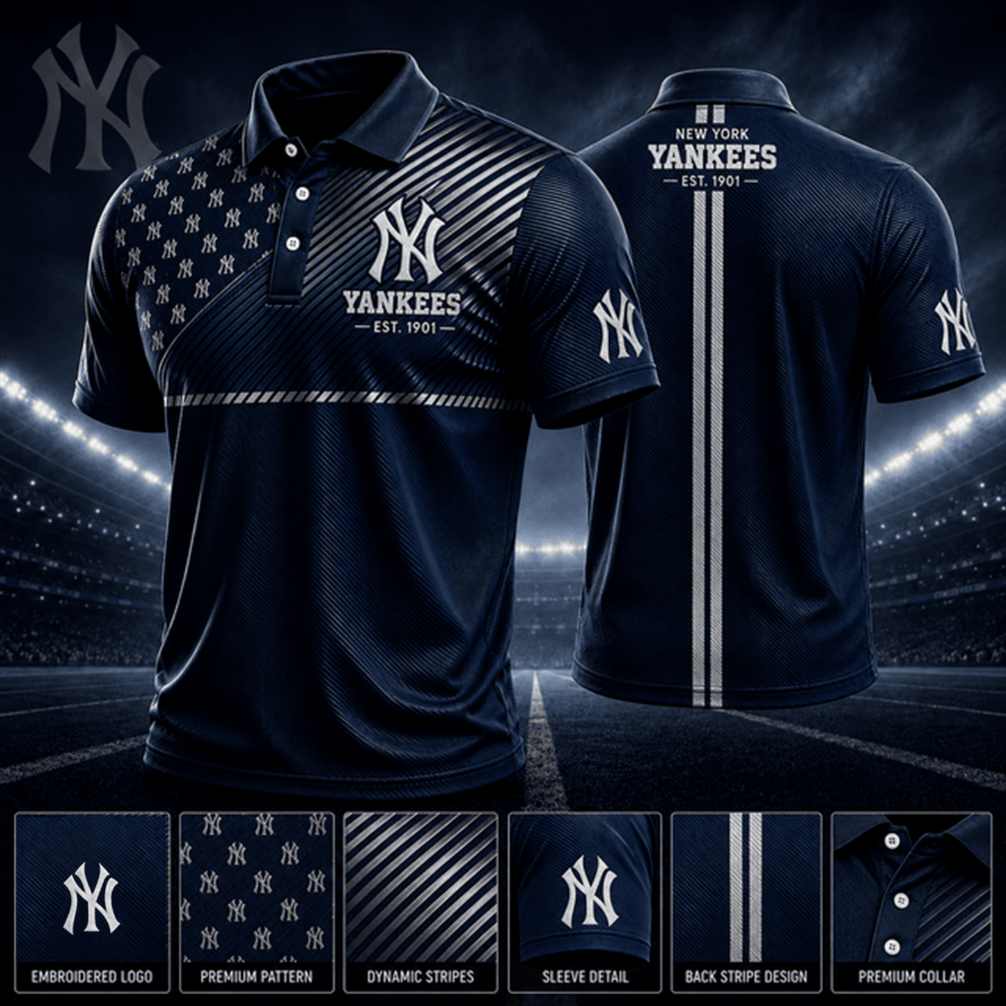 PREMIUM MLB X NYY EXCLUSIVE POLO SHIRT LIMITED EDITION