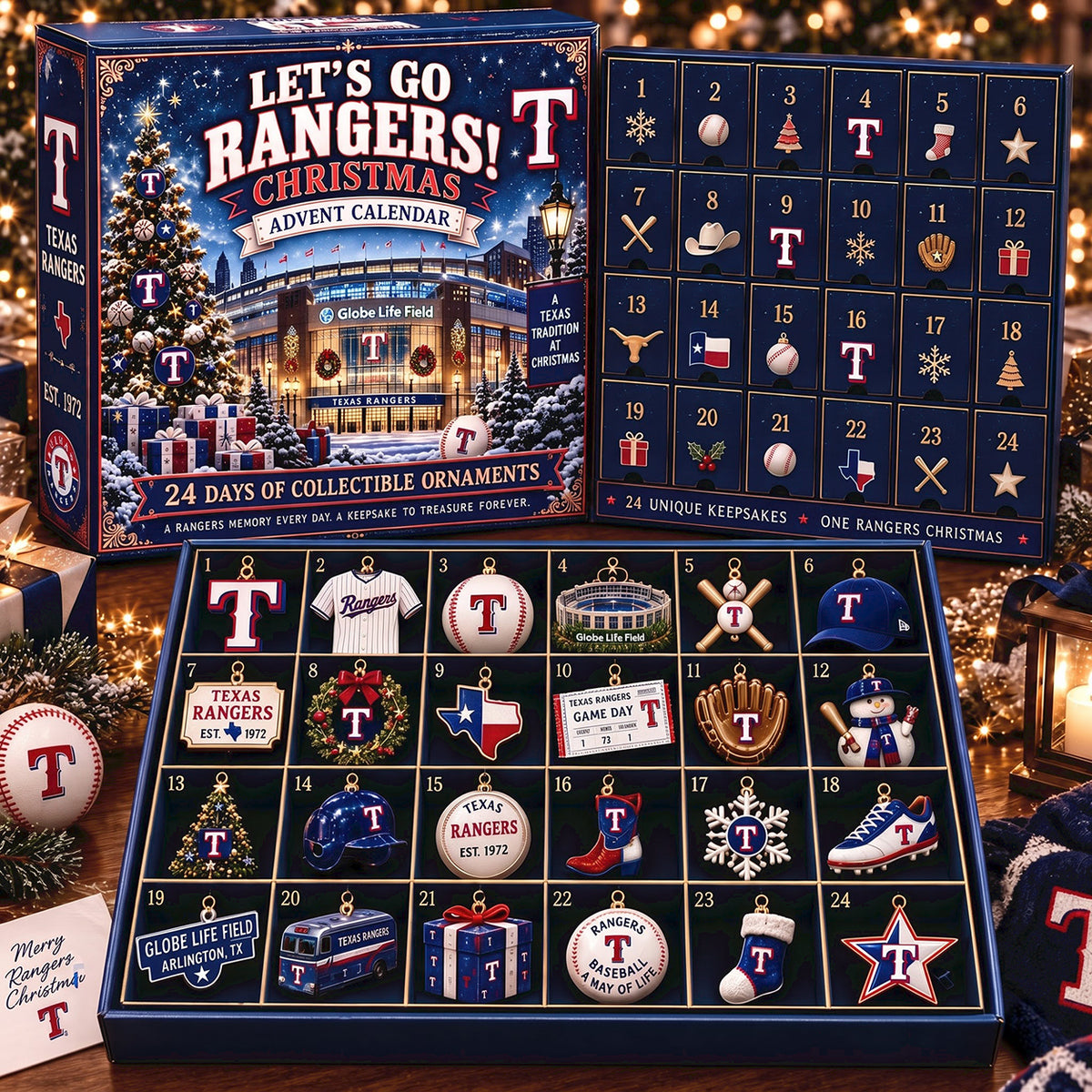 PREMIUM MLB X TR EXCLUSIVE 24 Day Of Advent Calendar Box Personalized Gift For Fan Baseball Limited Edition
