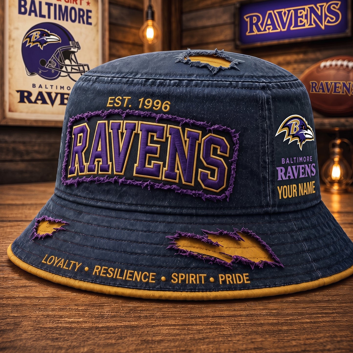 PREMIUM NFL X BR EXCLUSIVE PERSONALIZED BUCKET HAT LIMITED EDITION