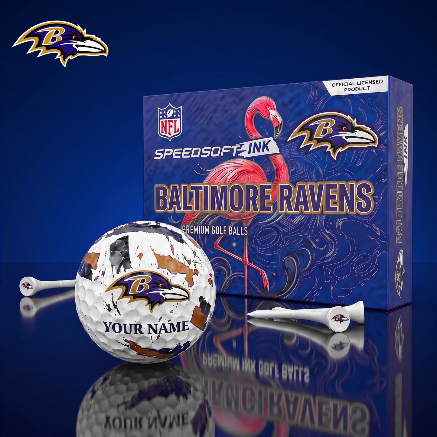 PREMIUM NFL X BR EXCLUSIVE PERSONALIZED GOLF BALL SET LIMITED EDTION