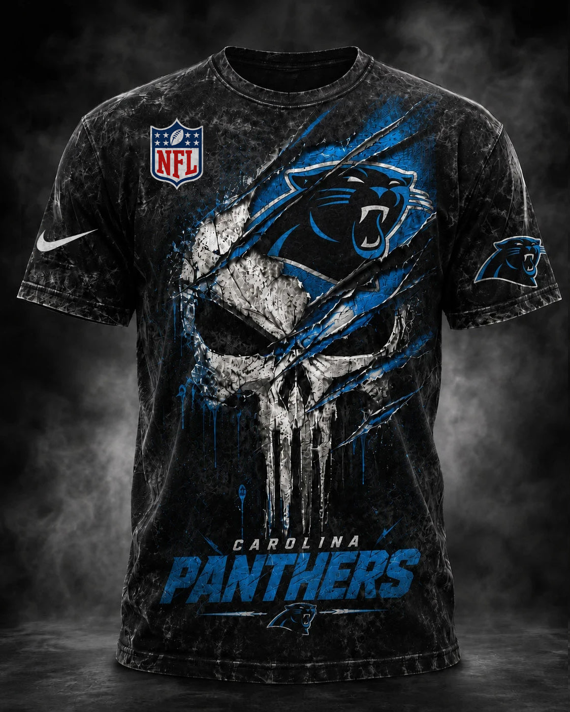 PREMIUM NFL X CAR EXCLUSIVE OLD-SKULL 3D Tshirt LIMITED EDITION