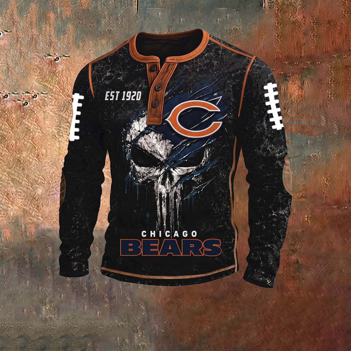 PREMIUM NFL X CHI EXCLUSIVE Shadow Skull NFL Long Sleeve – Tactical Edition