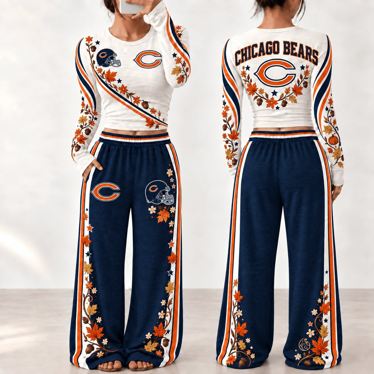 PREMIUM NFL X CHI EXCLUSIVE Woman Fall Season Lounge Set Limited Edition
