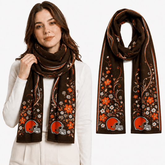 PREMIUM NFL X CLE EXCLUSIVE Floral Scarf Big Gift For Women Limited Edition