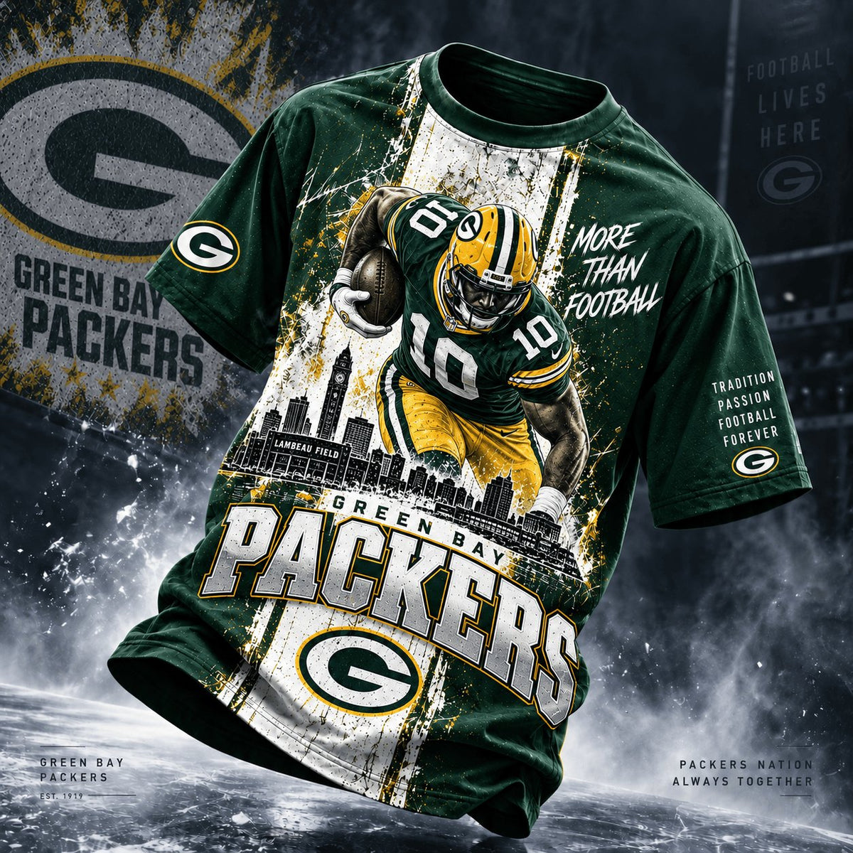 PREMIUM NFL X GB EXCLUSIVE Ice Grit 3D Shirt For Fans Limited Edition