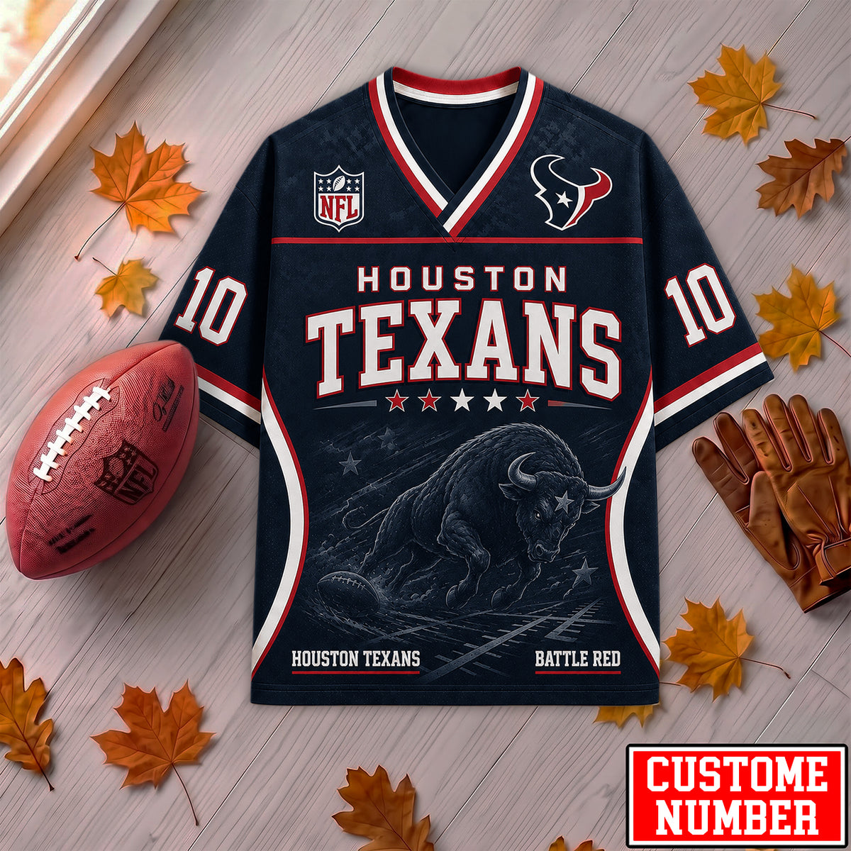 PREMIUM NFL X HOU EXCLUSIVE PERONALIZED Gridiron Legacy V-Neck SHIRT LIMITED EDITION