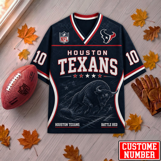 PREMIUM NFL X HOU EXCLUSIVE PERONALIZED Gridiron Legacy V-Neck SHIRT LIMITED EDITION