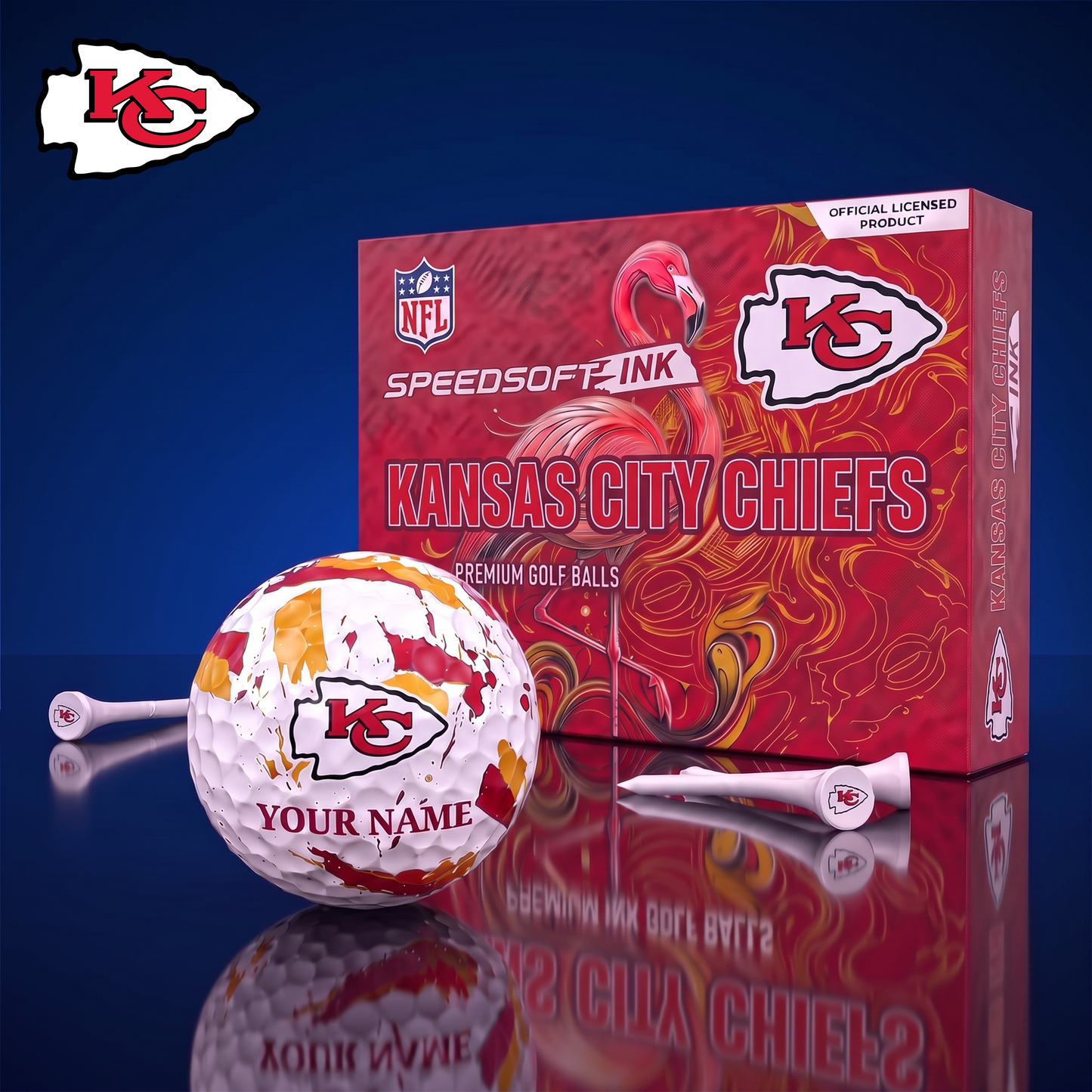 PREMIUM NFL X KCC EXCLUSIVE PERSONALIZED GOLF BALL SET LIMITED EDTION